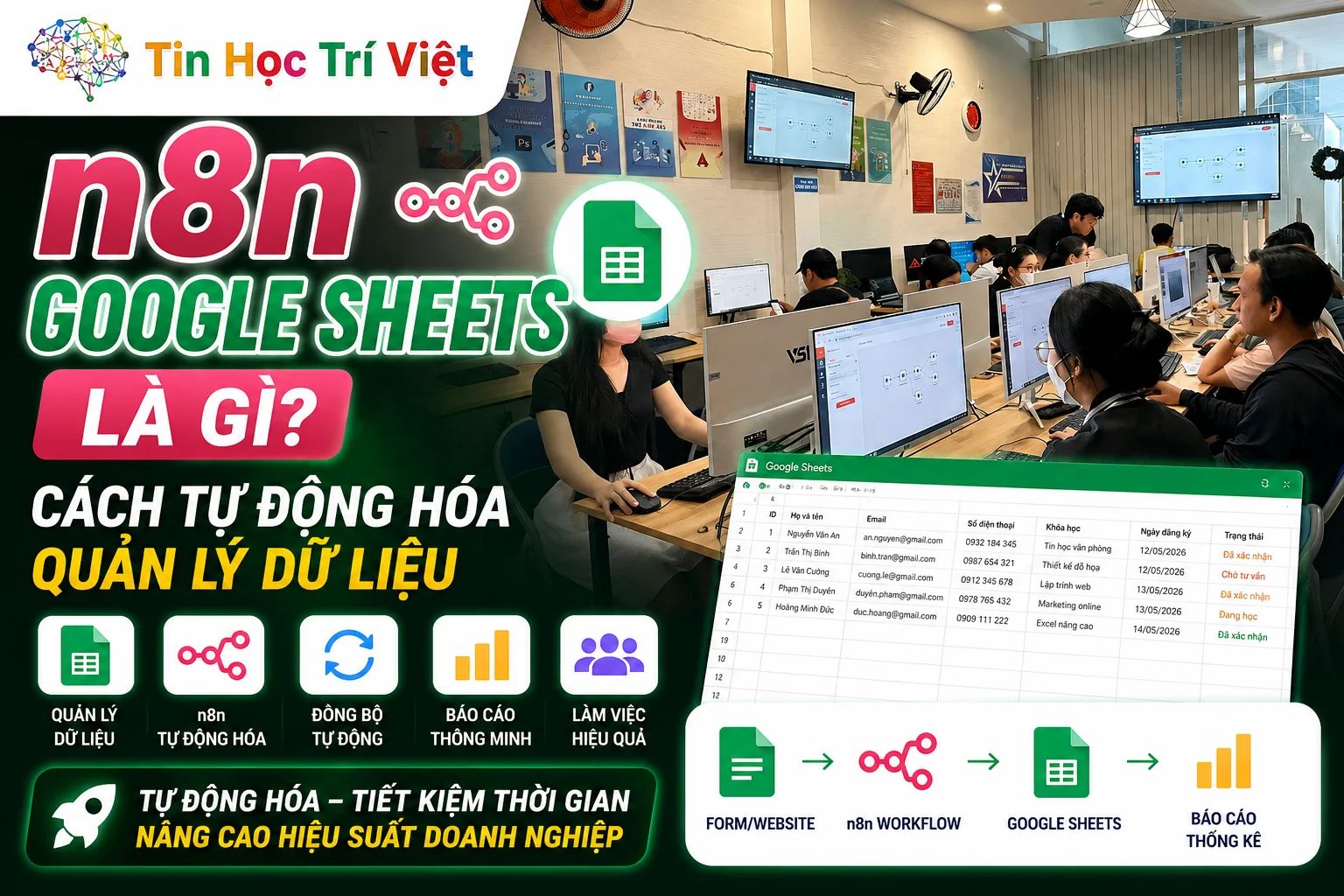 n8n Google Sheets Là Gì? Cách Tự Động Hóa Quản Lý Dữ Liệu