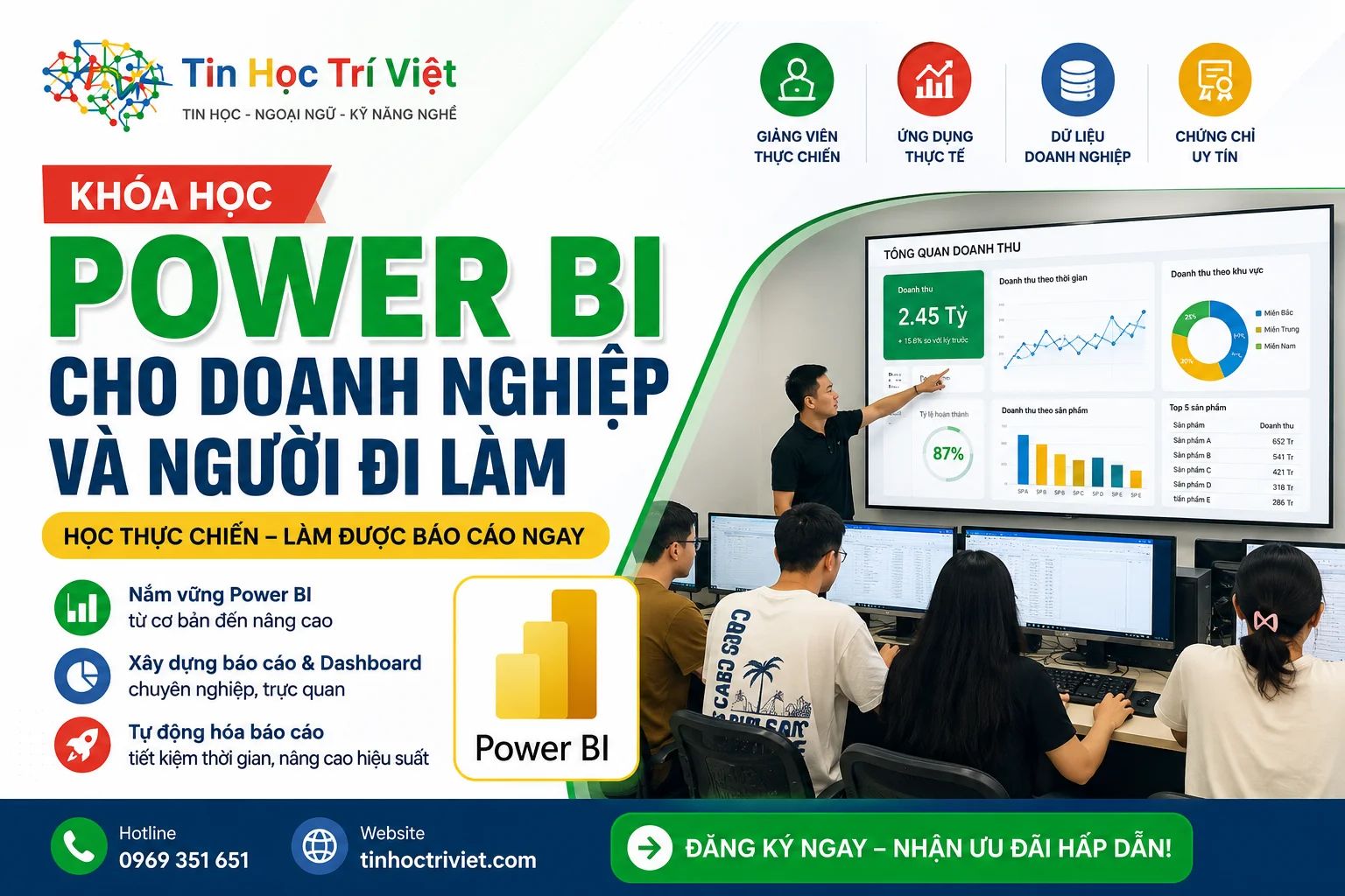 Khóa Học Power BI Cho Doanh Nghiệp Và Người Đi Làm