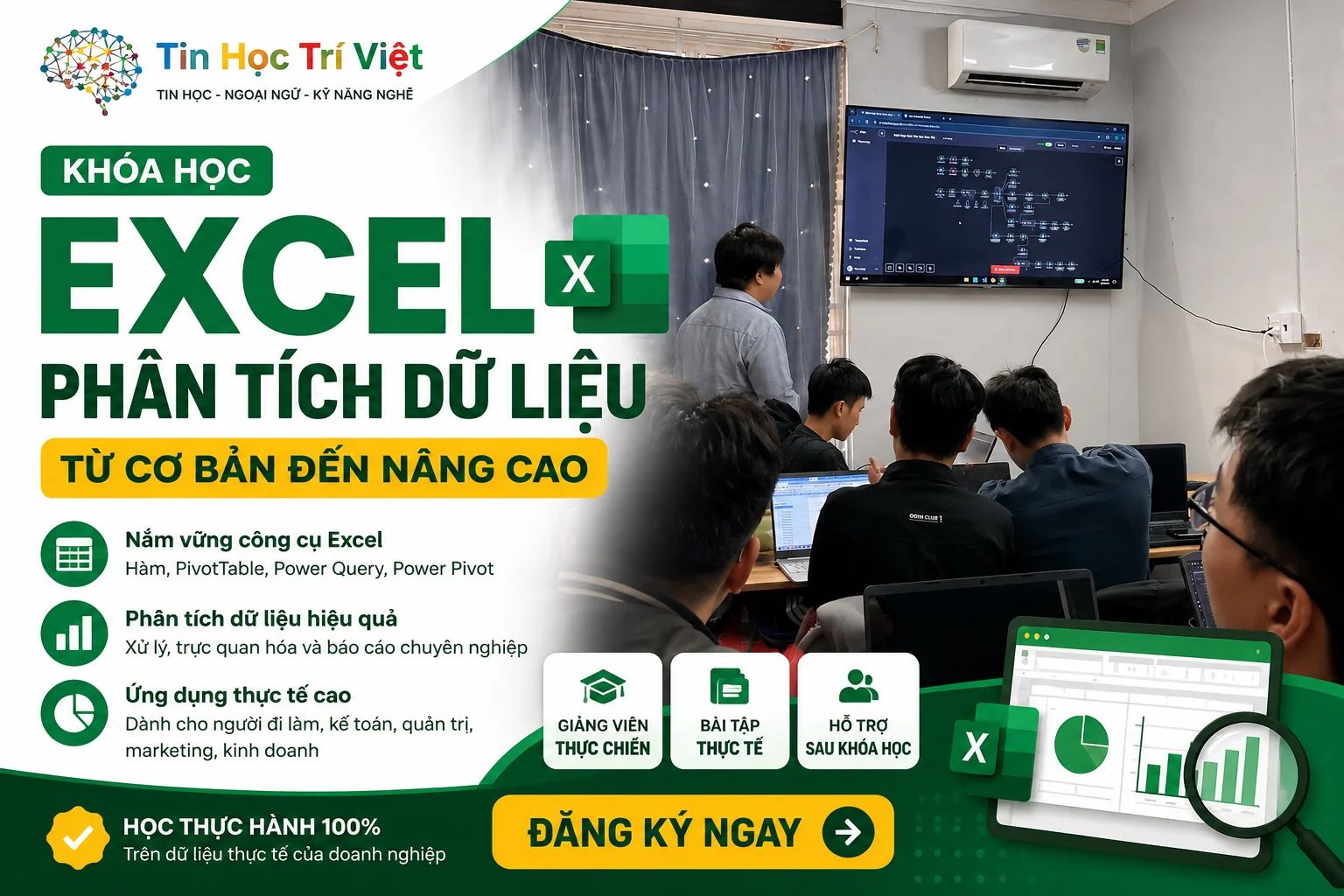 Khóa Học Excel Phân Tích Dữ Liệu Từ Cơ Bản Đến Nâng Cao